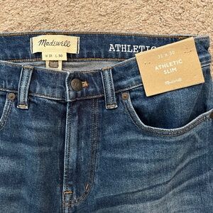 NWT Men’s Madewell Athletic Slim Jeans 31W 30L Medium Wash$50 OBO